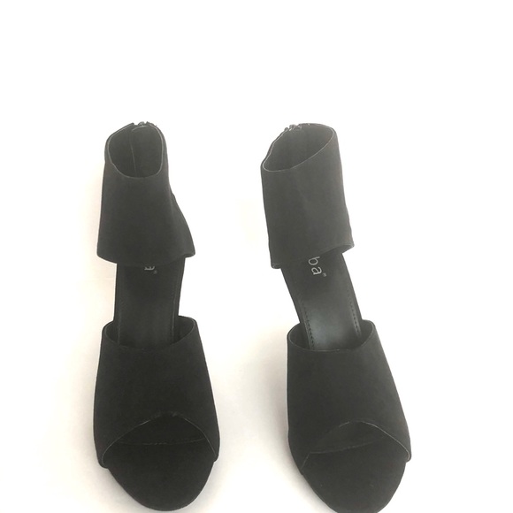 Diba Womens Sandals Size 8 Black Heeled - Picture 4 of 6